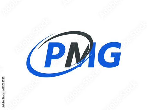 PMG letter creative modern elegant swoosh logo design