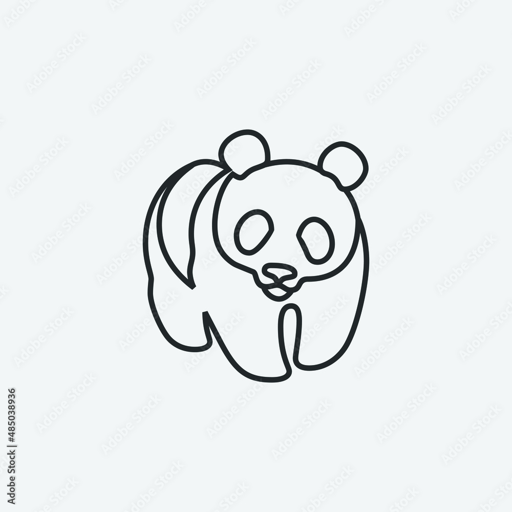 Fototapeta premium Bear vector icon illustration sign