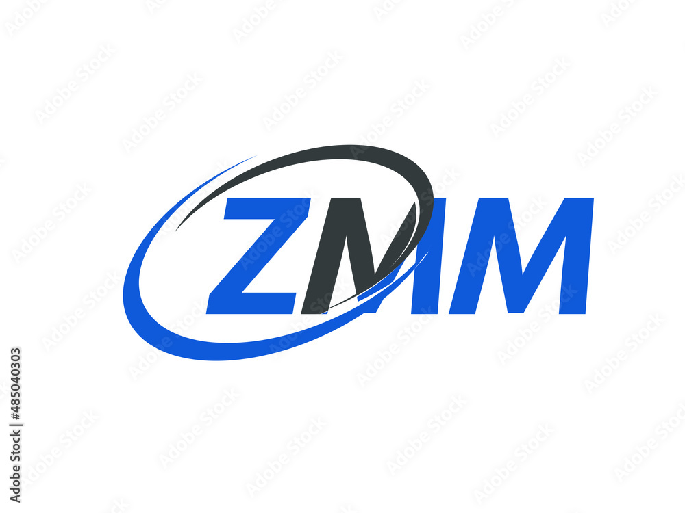 ZMM letter creative modern elegant swoosh logo design