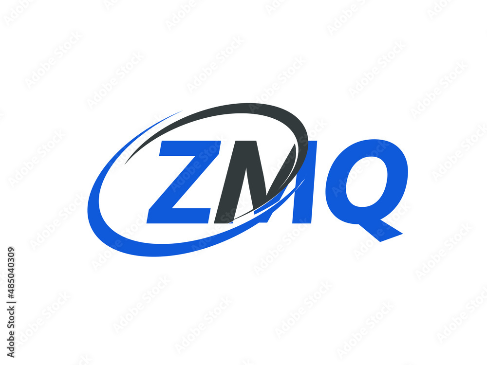 ZMQ letter creative modern elegant swoosh logo design ZMQ letter creative modern elegant swoosh logo design