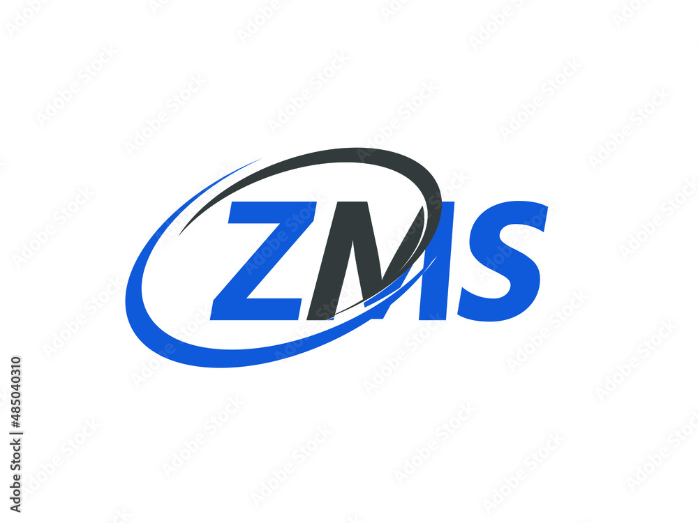 ZMS letter creative modern elegant swoosh logo design ZMS letter creative modern elegant swoosh logo design