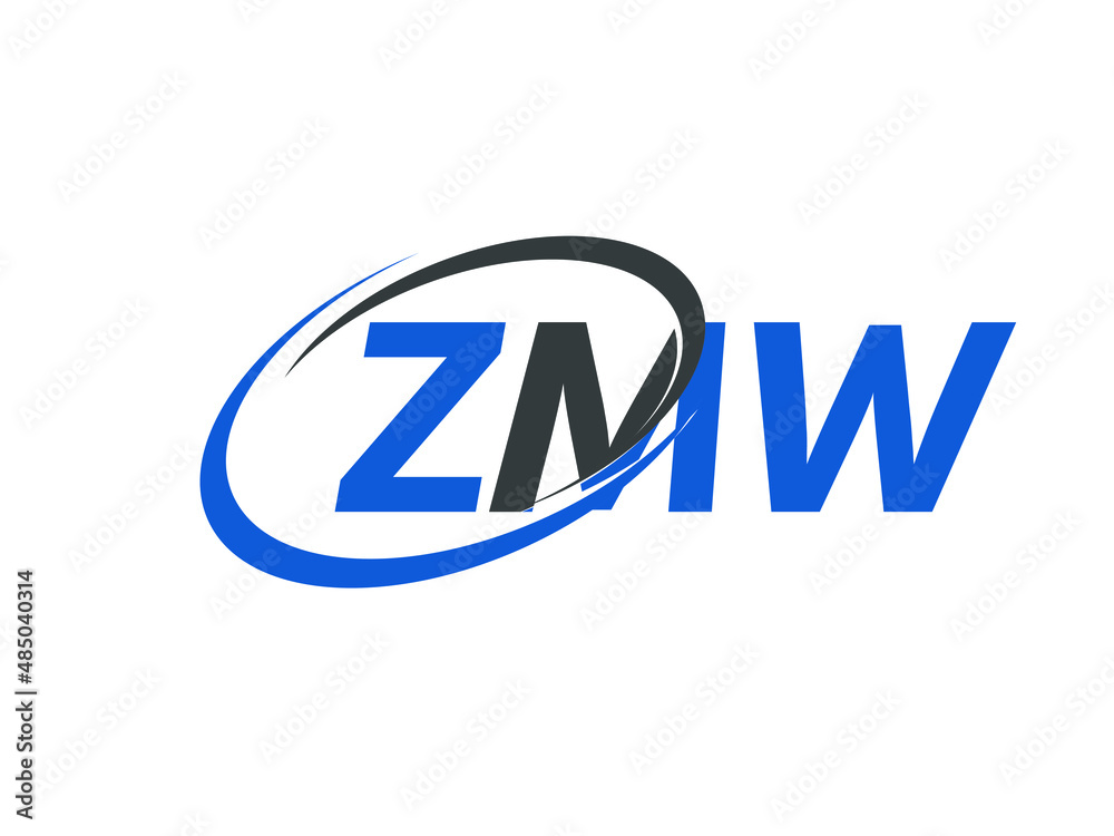 ZMW letter creative modern elegant swoosh logo design ZMW letter creative modern elegant swoosh logo design