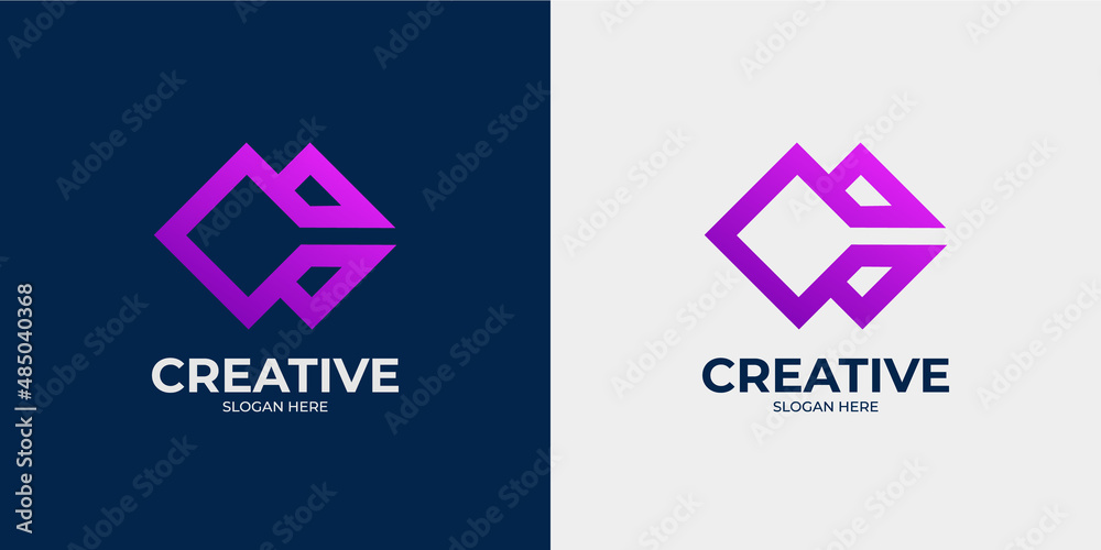 minimalist and abstract letter C logo set minimalist and abstract letter C logo set