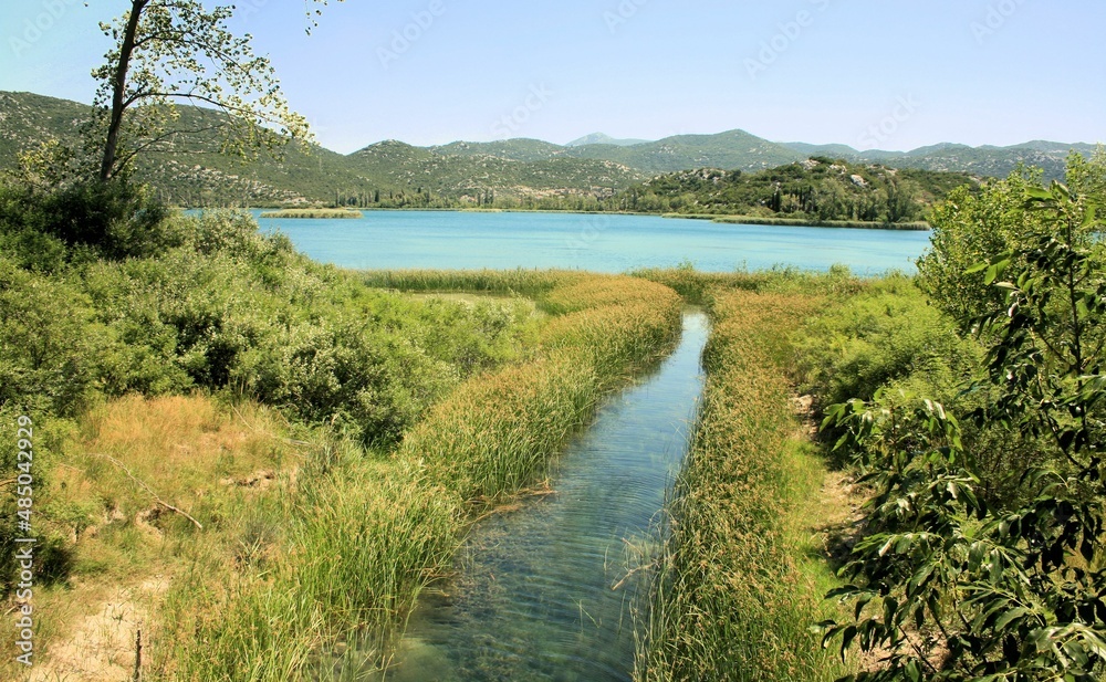 peaceful place on the bacina lakes, Croatia