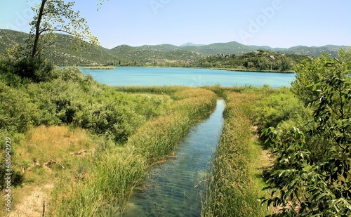 peaceful place on the bacina lakes, Croatia