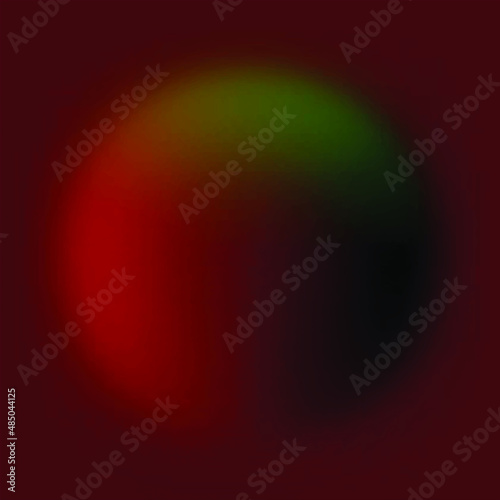 Red green round sphere futuristic background dark smooth