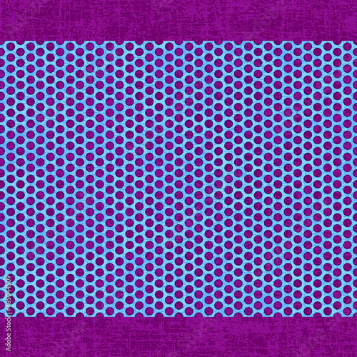 Blue metallic circles on pink concrete wall round template design