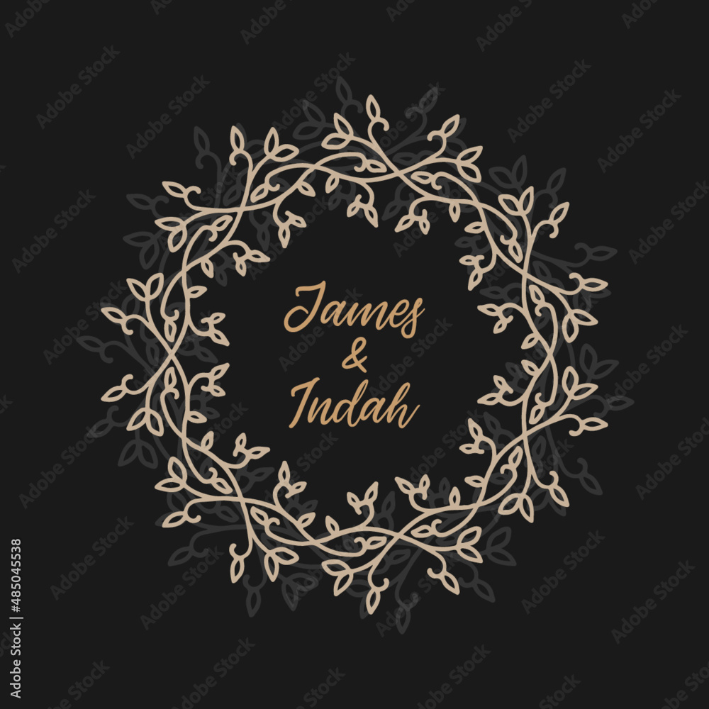 hand drawn leaf floral mandala design for wedding invitation hand drawn leaf floral mandala design for wedding invitation