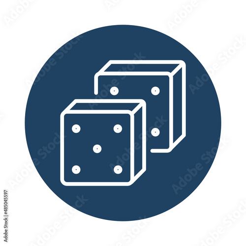 dice Casino Isolated Vector icon which can easily modify or edit

