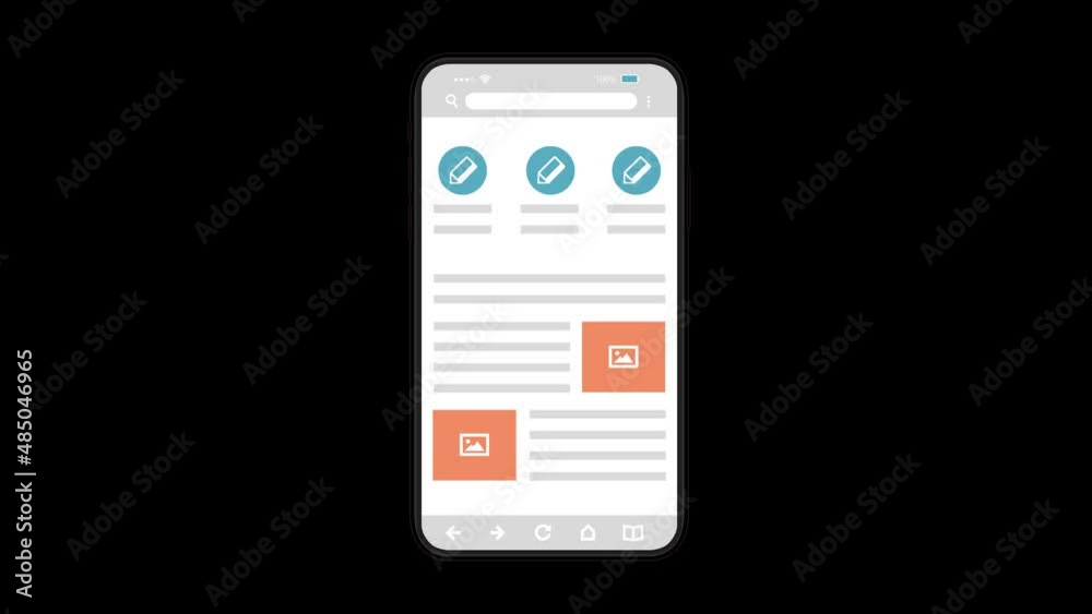 Smartphone template popping up animation (4K) | No background Smartphone template popping up animation (4K) | No background