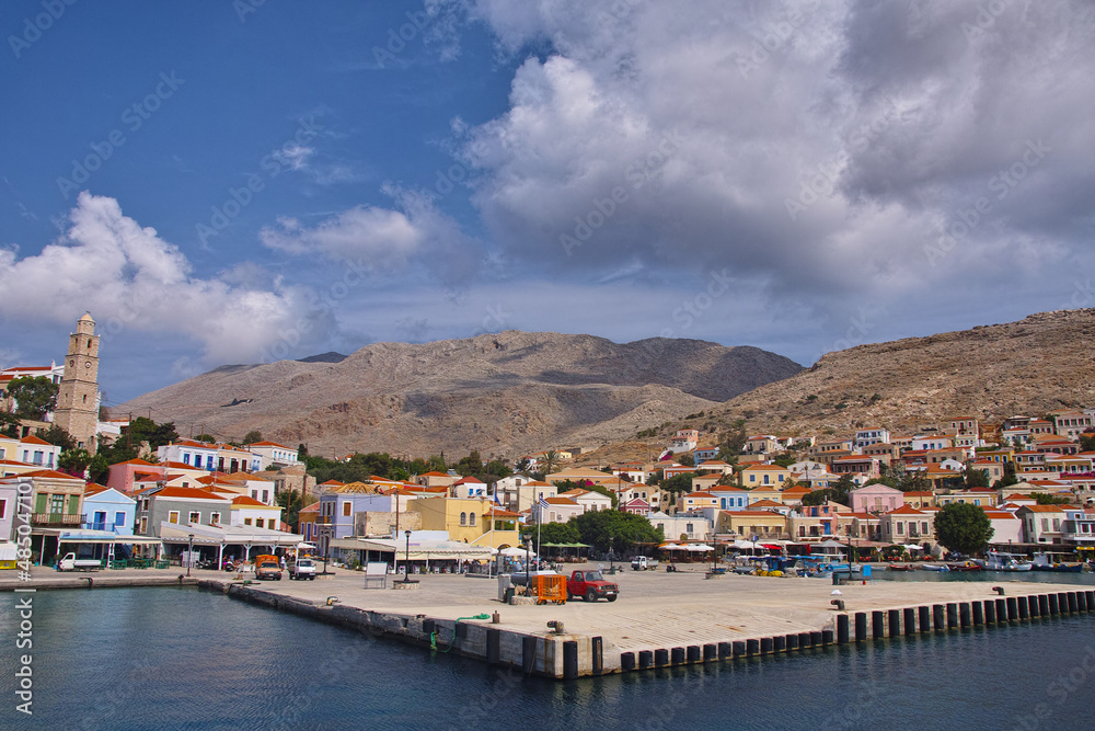 view of the town of Simi island