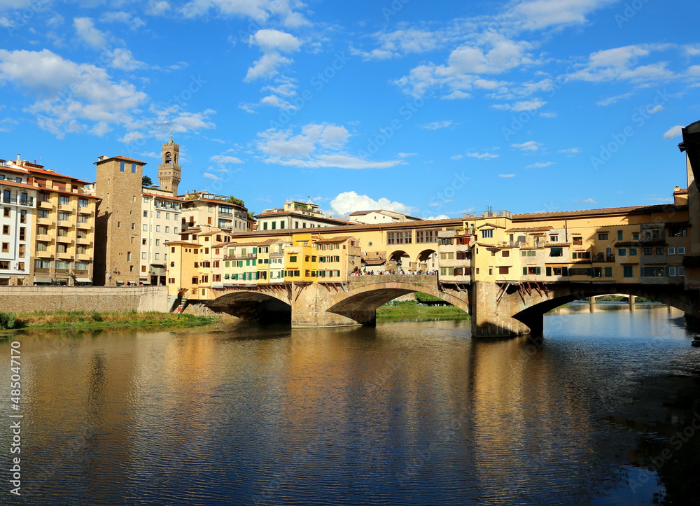 old bridge called Ponte Vecchio in Florence City in Italy