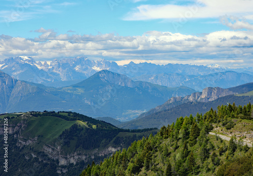 panorama of the italian alps and the mountain ranges of veneto and trentino alto adige