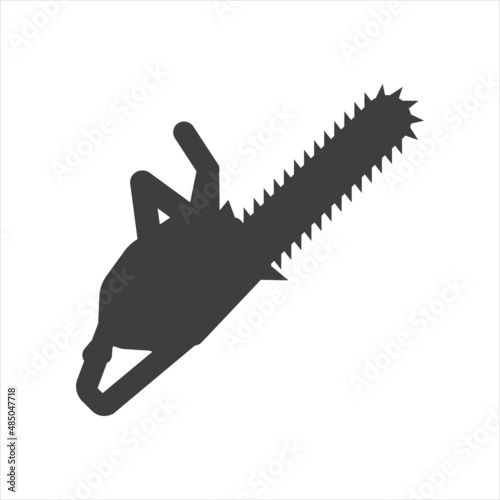 Chainsaw icon isolated on white background. Vector illustration.