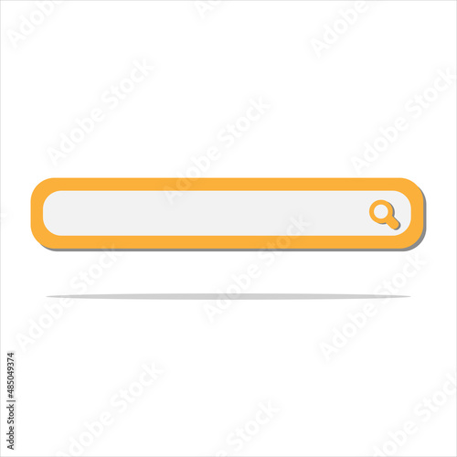 Search bar design element. Navigation and search concept. Vector icon. Cartoon minimal style.
