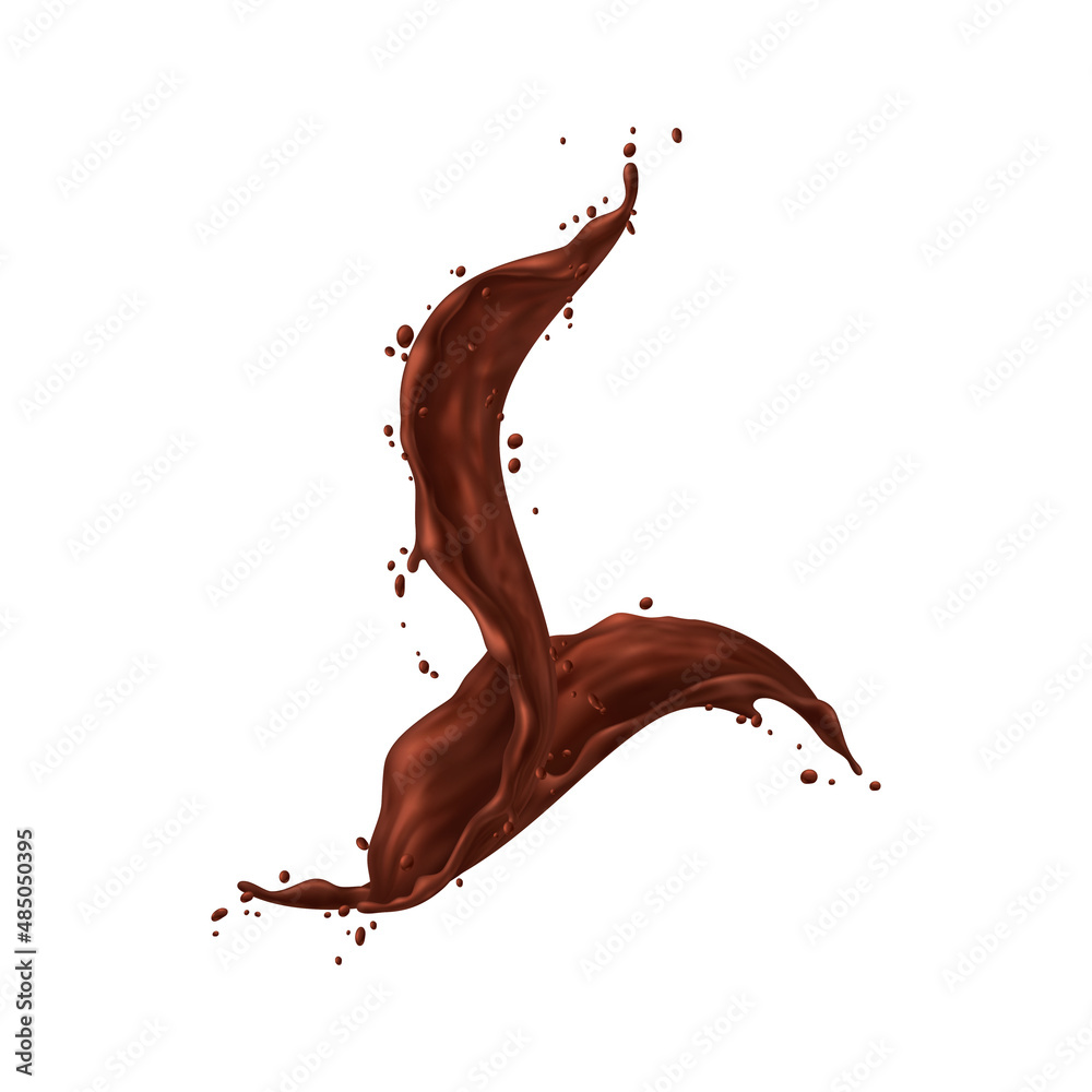 Fototapeta premium CHOCOLATE LIQUID VECTOR DESIGN, PERFECT FOR ADVERTISING AND VALENTINE'S DAY