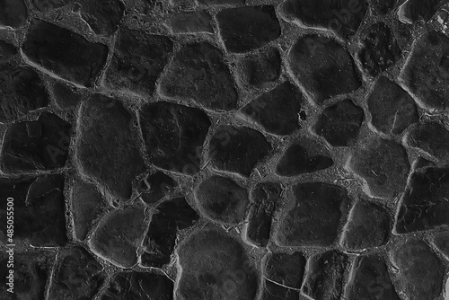 old stone pavement background / abstract pavement, large cobblestones, old road texture