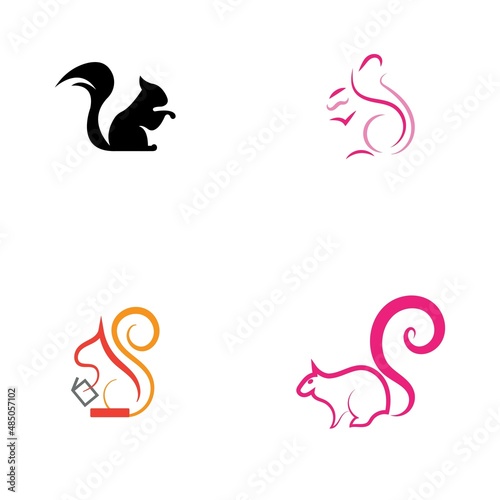 Fototapeta Naklejka Na Ścianę i Meble -  Squirrel symbol illustration vector icon background