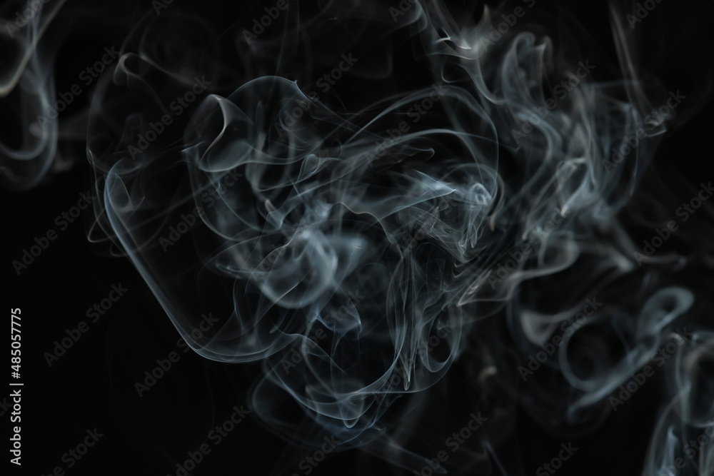 texture smoke black background, bract air waves fog