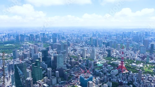 東京都心 ヘリコプター空撮映像