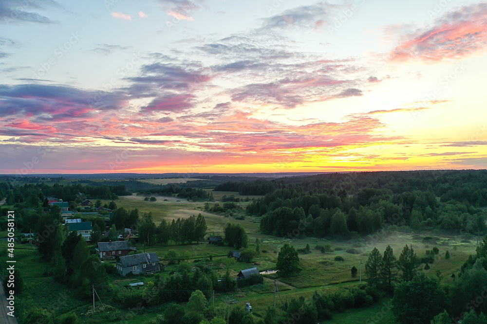summer forest top view drone, background green trees panorama landscape summer forest top view drone, background green trees panorama landscape