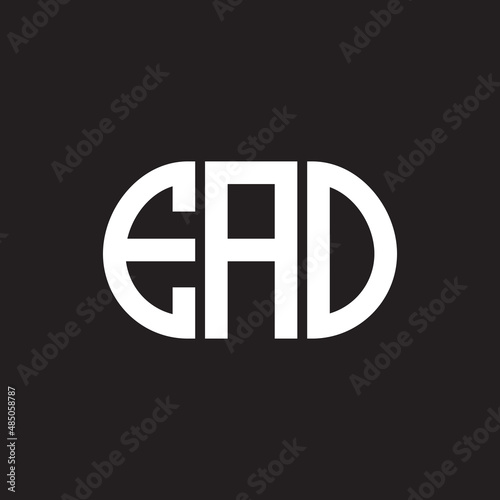 EAO letter logo design on black background. EAO creative initials letter logo concept. EAO letter design.