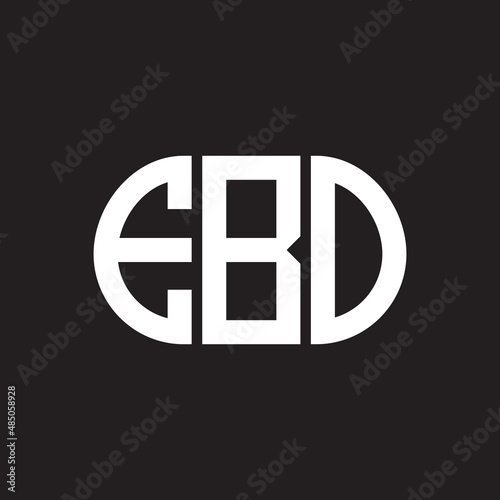 EBO letter logo design on black background. EBO creative initials letter logo concept. EBO letter design. photo
