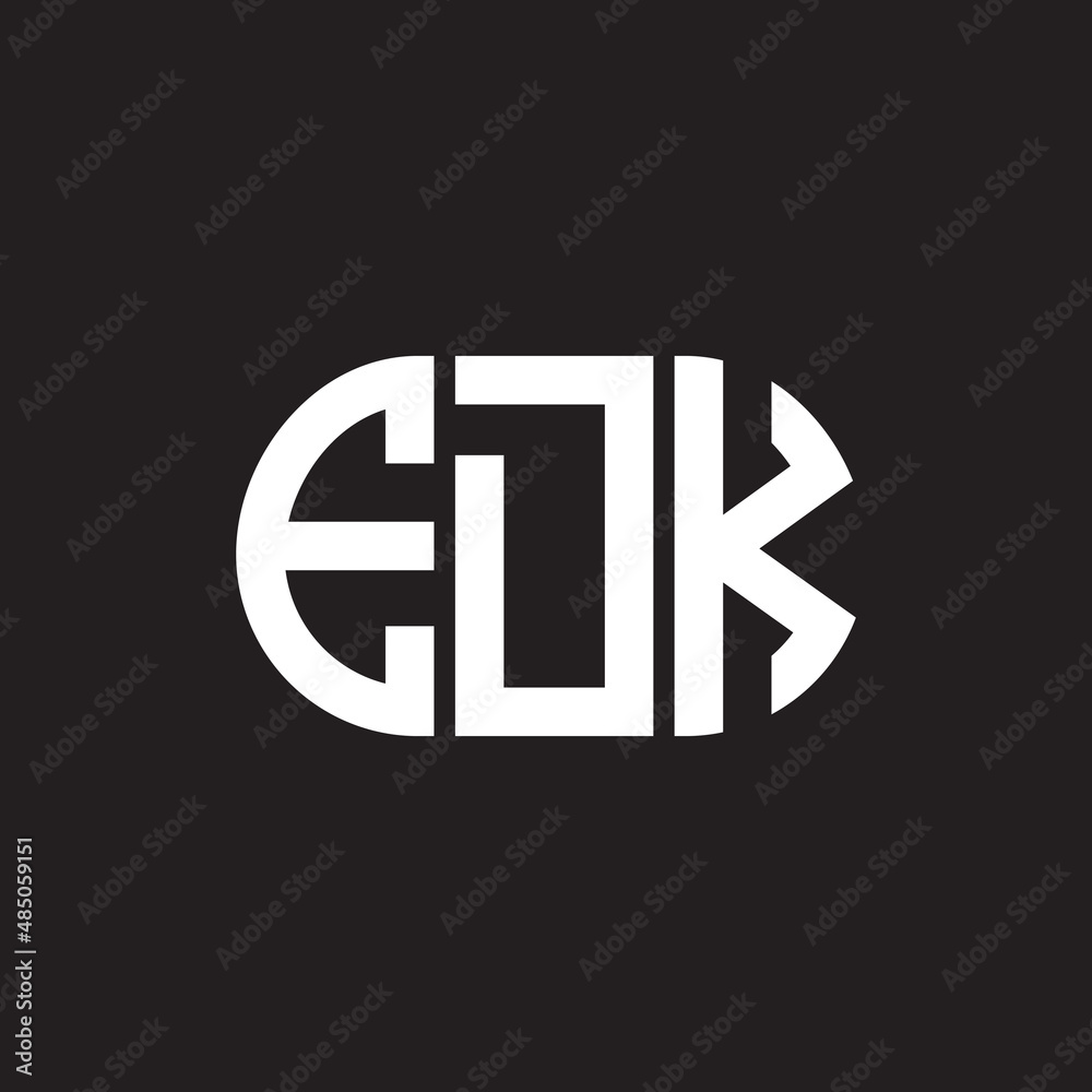 EDK letter logo design on black background. EDK creative initials letter logo concept. EDK letter design. EDK letter logo design on black background. EDK creative initials letter logo concept. EDK letter design.