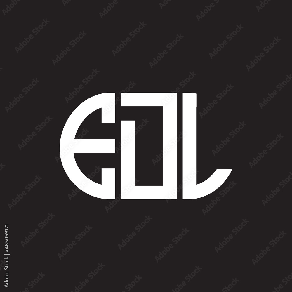 EDL letter logo design on black background. EDL creative initials letter logo concept. EDL letter design. EDL letter logo design on black background. EDL creative initials letter logo concept. EDL letter design.