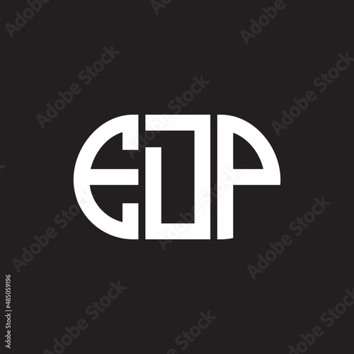 EDP letter logo design on black background. EDP creative initials letter logo concept. EDP letter design.