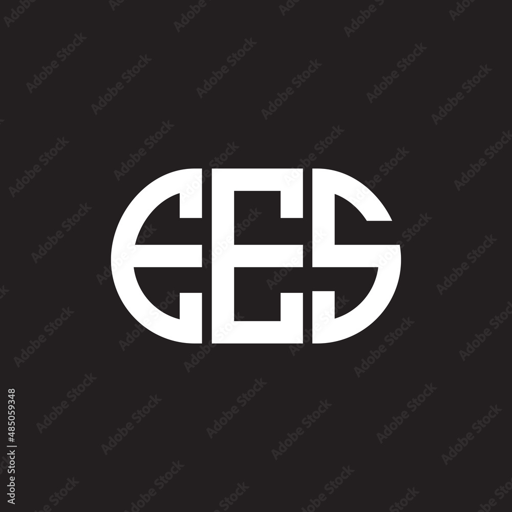 EES letter logo design on black background. EES creative initials letter logo concept. EES letter design. EES letter logo design on black background. EES creative initials letter logo concept. EES letter design.