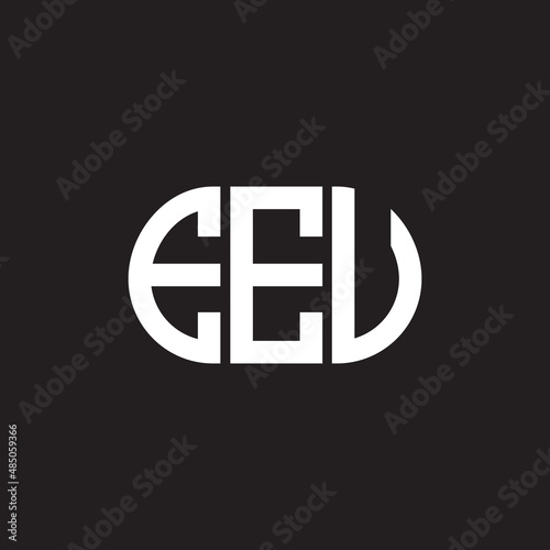 EEU letter logo design on black background. EEU creative initials letter logo concept. EEU letter design. photo