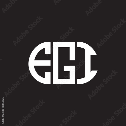 EGI letter logo design on black background. EGI creative initials letter logo concept. EGI letter design.