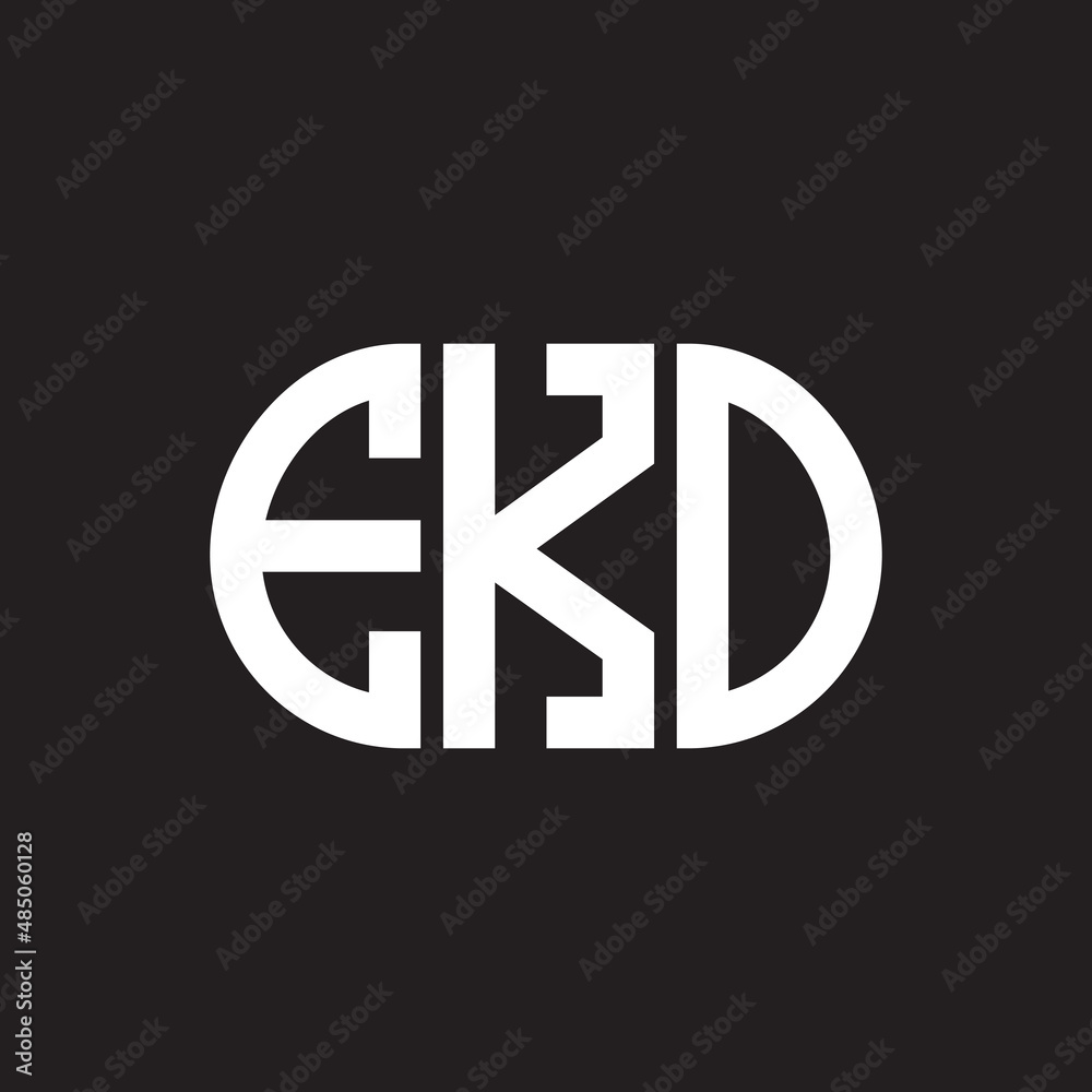 EKO letter logo design on black background. EKO creative initials letter logo concept. EKO letter design. - obrazy, fototapety, plakaty 
