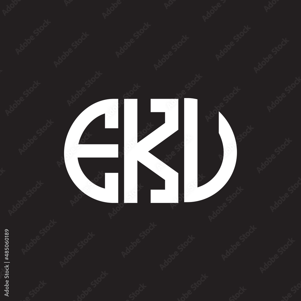 EKV letter logo design on black background. EKV creative initials letter logo concept. EKV letter design.