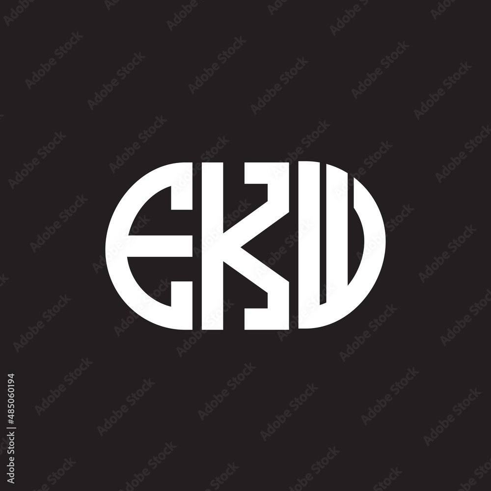 EKW letter logo design on black background. EKW creative initials letter logo concept. EKW letter design. EKW letter logo design on black background. EKW creative initials letter logo concept. EKW letter design.