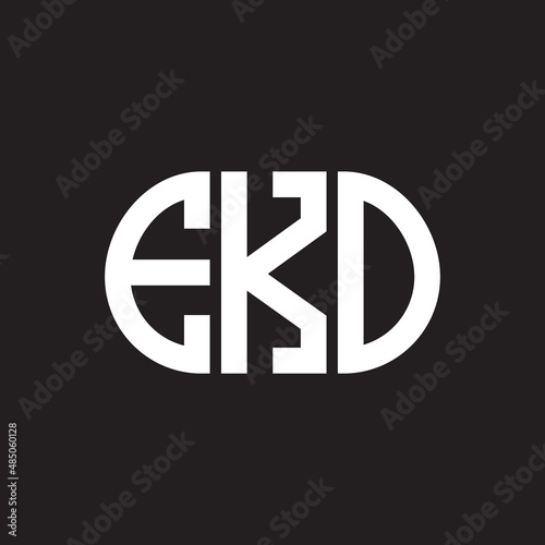 EKO letter logo design on black background. EKO creative initials letter logo concept. EKO letter design.