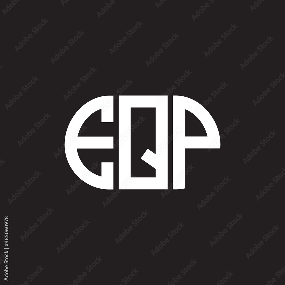 EQP letter logo design on black background. EQP creative initials letter logo concept. EQP letter design. EQP letter logo design on black background. EQP creative initials letter logo concept. EQP letter design.