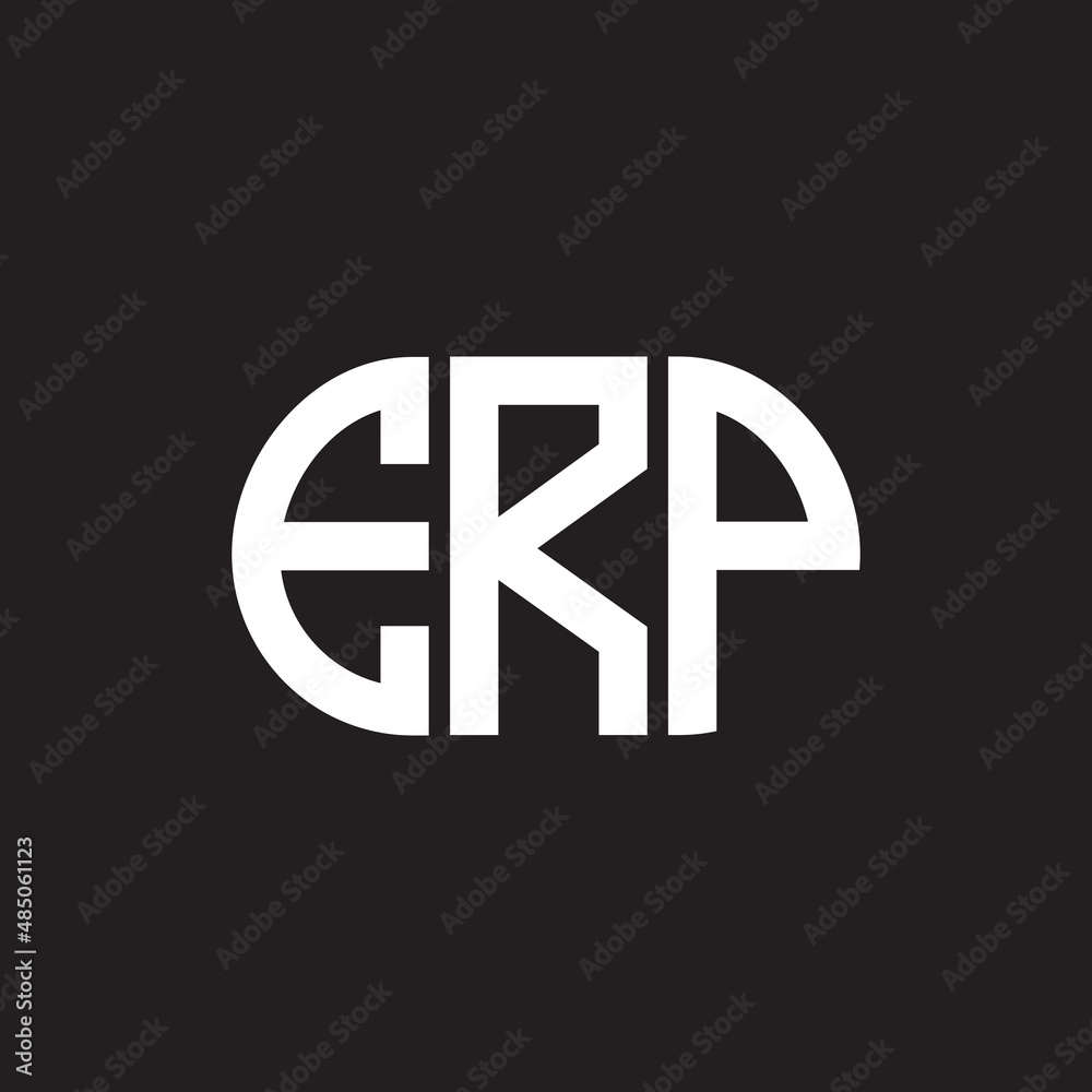ERP letter logo design on black background. ERP creative initials letter logo concept. ERP letter design. ERP letter logo design on black background. ERP creative initials letter logo concept. ERP letter design.