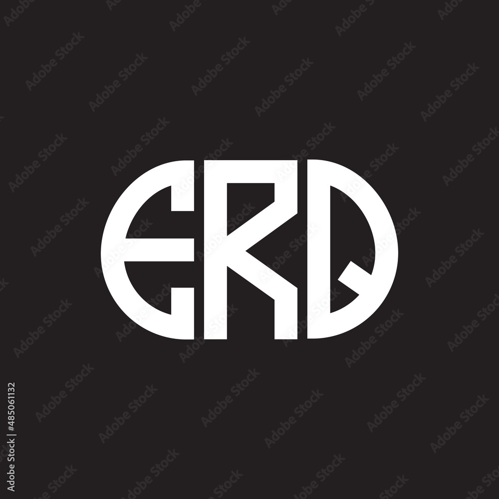 ERQ letter logo design on black background. ERQ creative initials letter logo concept. ERQ letter design. ERQ letter logo design on black background. ERQ creative initials letter logo concept. ERQ letter design.