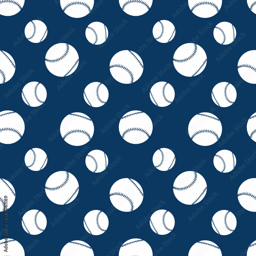 Baseball seamless pattern for backdrop, background, wallpaper, fabric etc