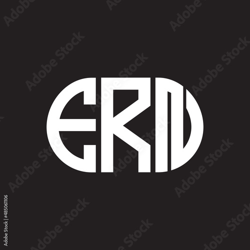 ERN letter logo design on black background. ERN creative initials letter logo concept. ERN letter design.