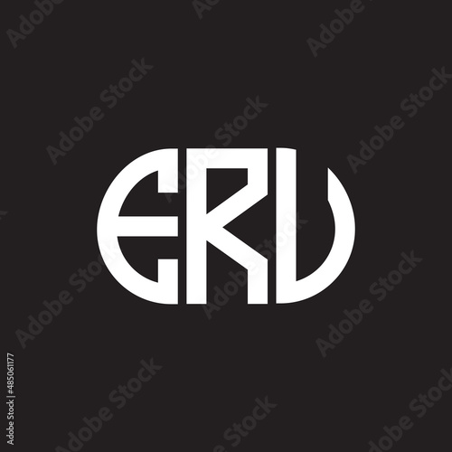 ERV letter logo design on black background. ERV creative initials letter logo concept. ERV letter design.