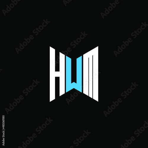 HUM letter logo creative design with vector graphic