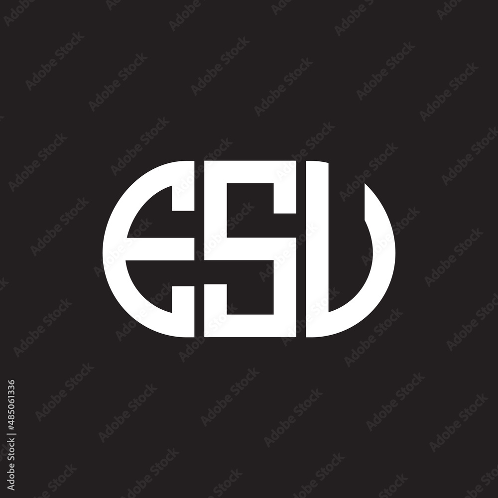 Obraz premium ESV letter logo design on black background. ESV creative initials letter logo concept. ESV letter design.