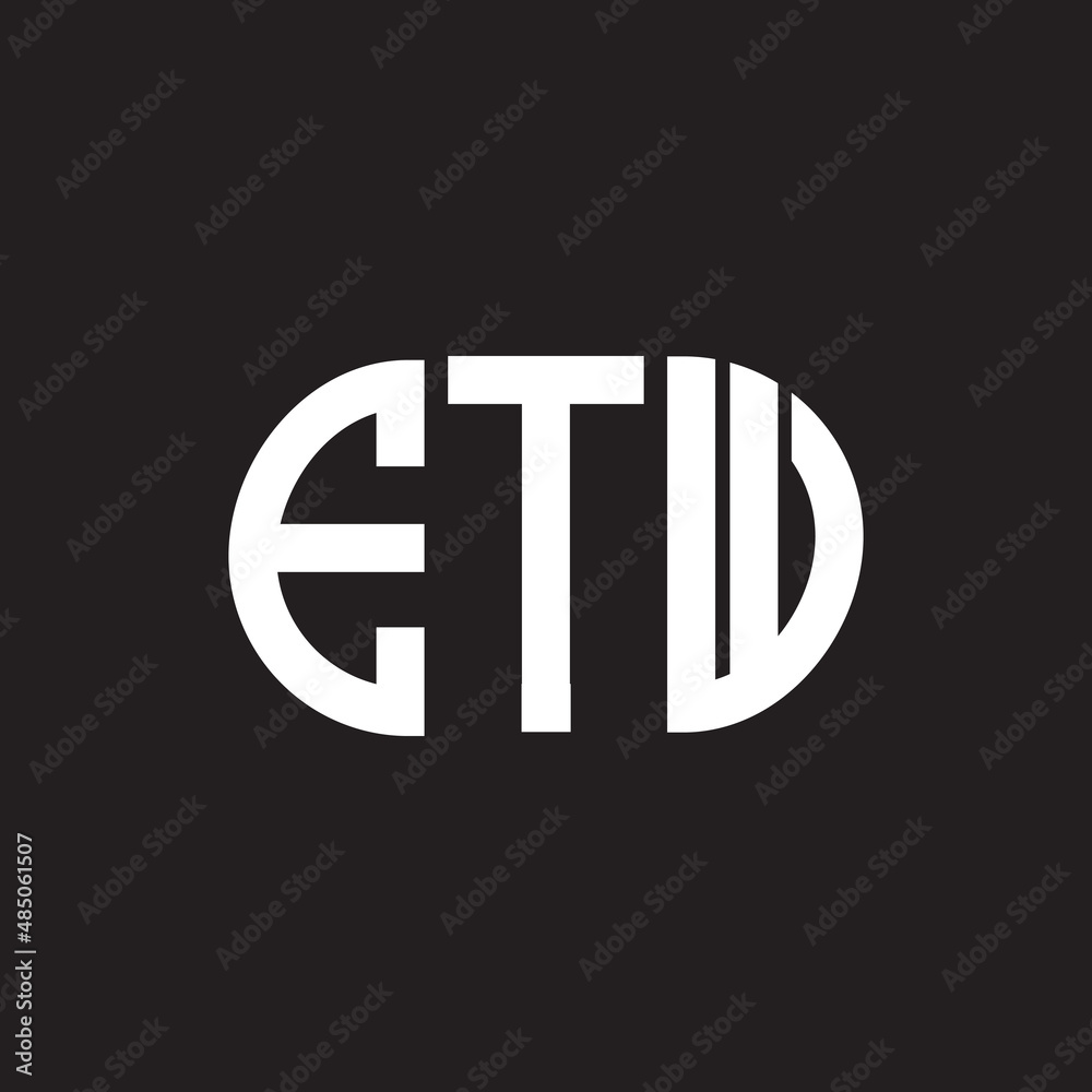 ETW letter logo design on black background. ETW creative initials letter logo concept. ETW letter design. ETW letter logo design on black background. ETW creative initials letter logo concept. ETW letter design.