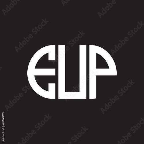 EUP letter logo design on black background. EUP creative initials letter logo concept. EUP letter design.