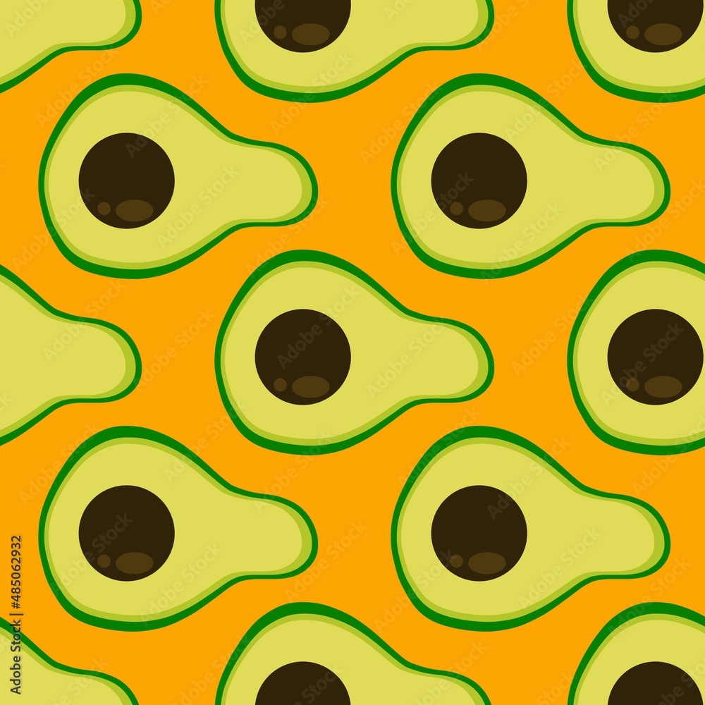 Fototapeta premium Avocado seamless pattern for fabrics and textiles and packaging and gifts and cards and linens