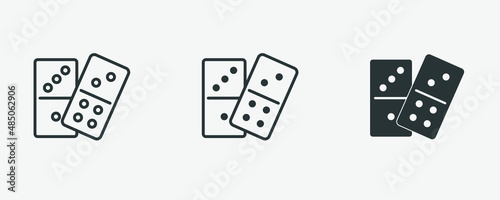 domino vector isolated icon set. game, fun, activity symbol 