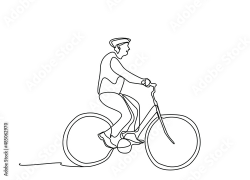 happy elderly man riding a fully protected bike